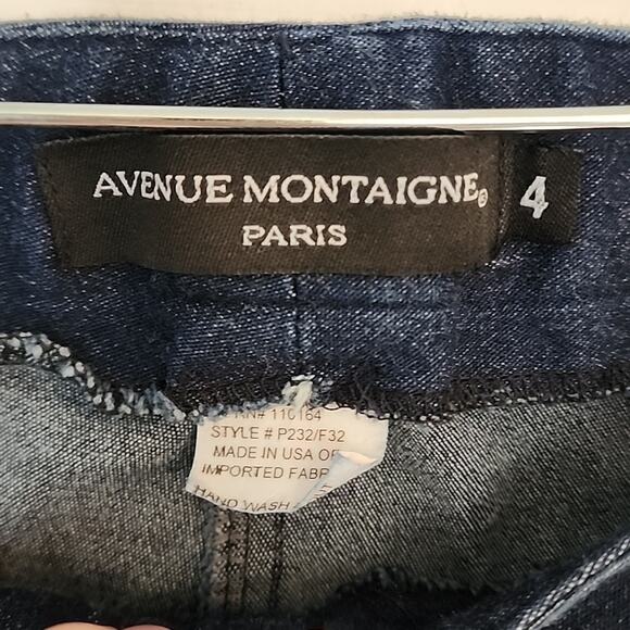 Avenue Montaigne Dark Wash Zipper Front Pants, Size 4 - Picture 6 of 7